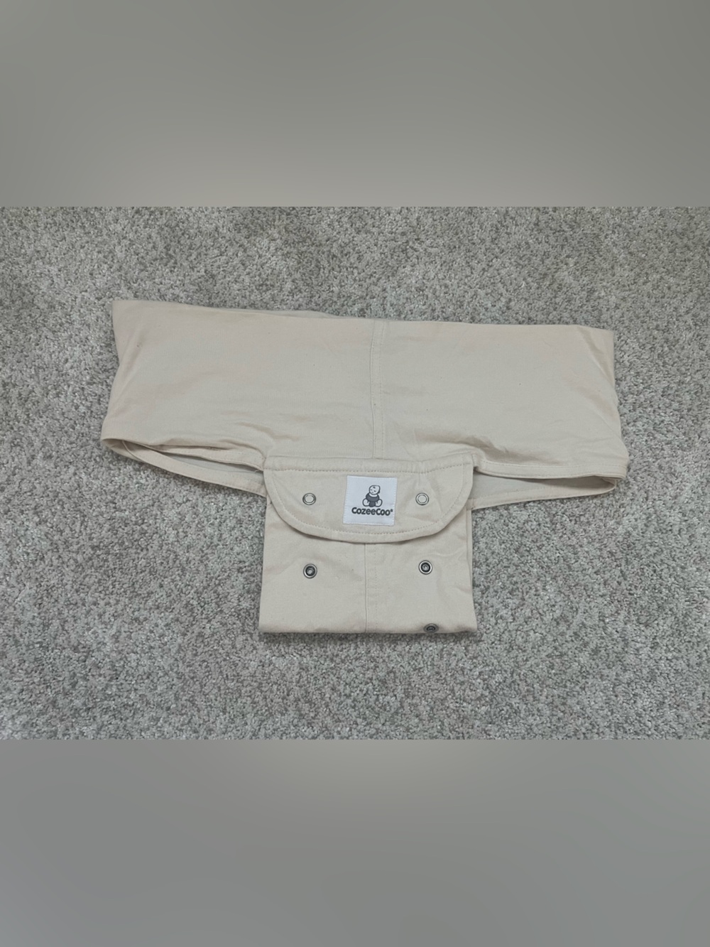 Cream Baby Sleep Sack with Adjustable Snaps